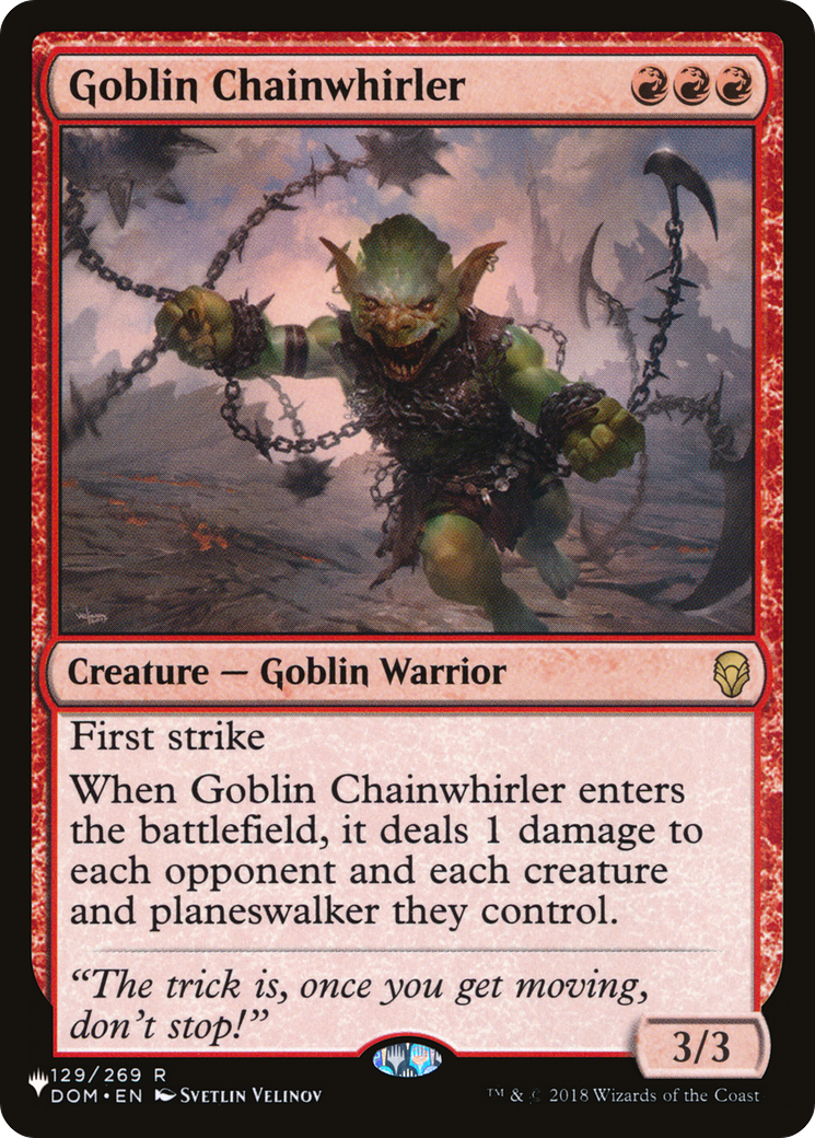 Goblin Chainwhirler [The List Reprints] | Cards and Coasters CA