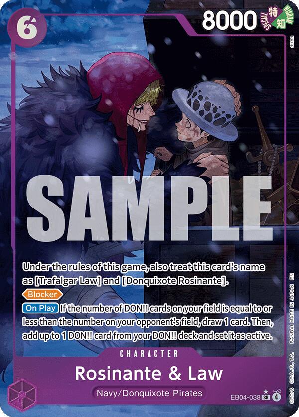Rosinante & Law (Alternate Art) [The Azure Sea's Seven] | Cards and Coasters CA