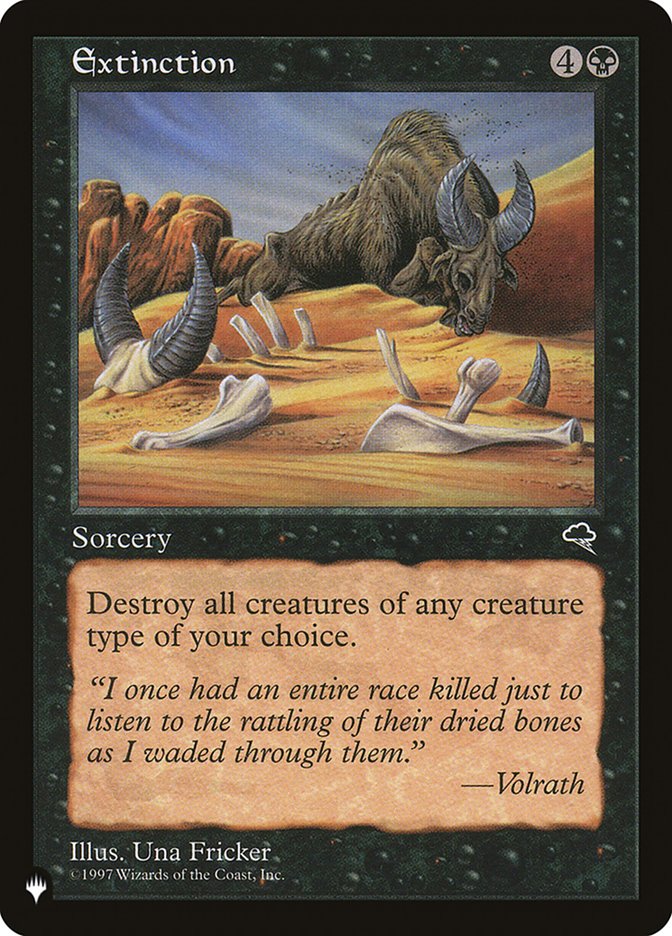 Extinction [The List] | Cards and Coasters CA