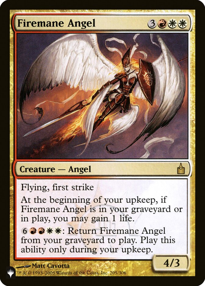 Firemane Angel [The List] | Cards and Coasters CA