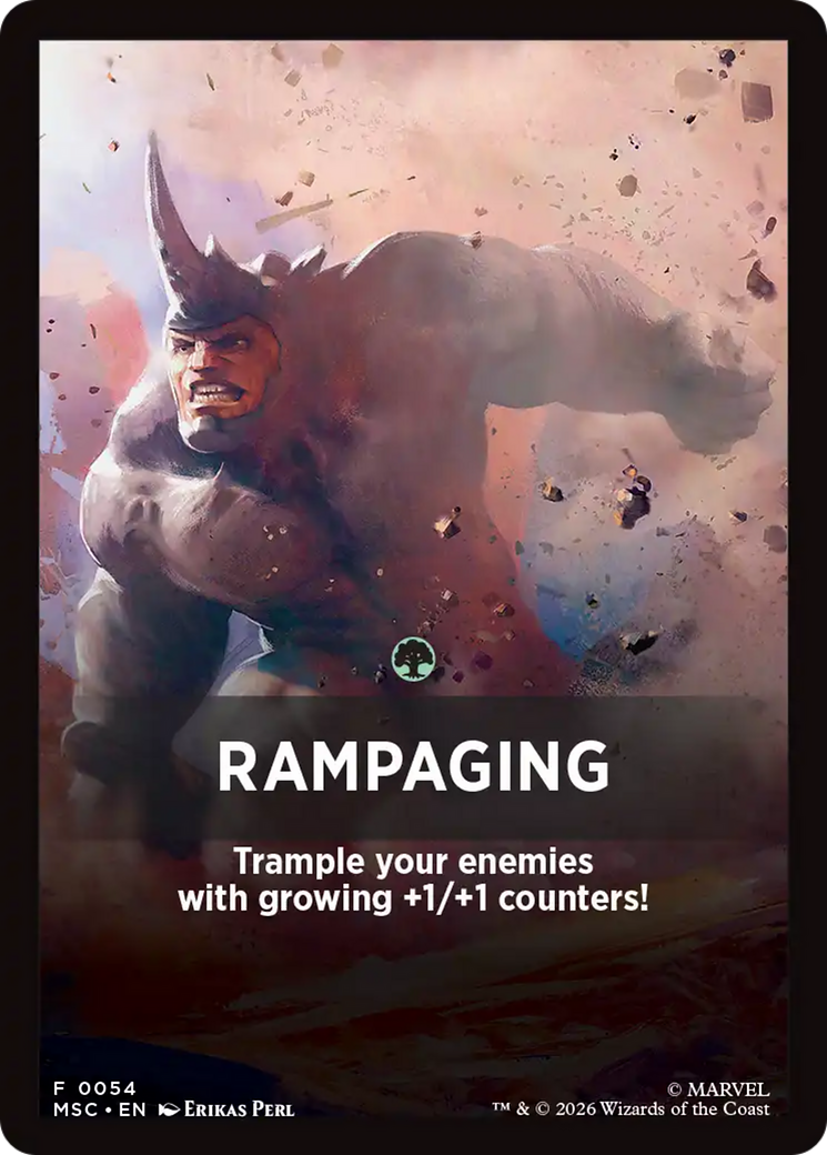 Rampaging Theme Card [Marvel Super Heroes Commander] | Cards and Coasters CA