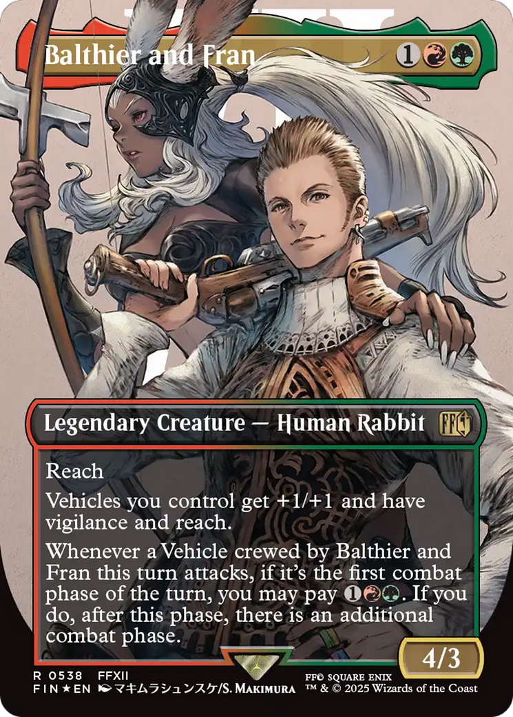 Balthier and Fran (Borderless) (Surge Foil) [FINAL FANTASY] | Cards and Coasters CA