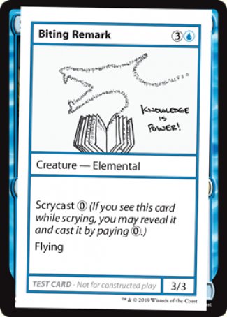 Biting Remark (2021 Edition) [Mystery Booster Playtest Cards] | Cards and Coasters CA