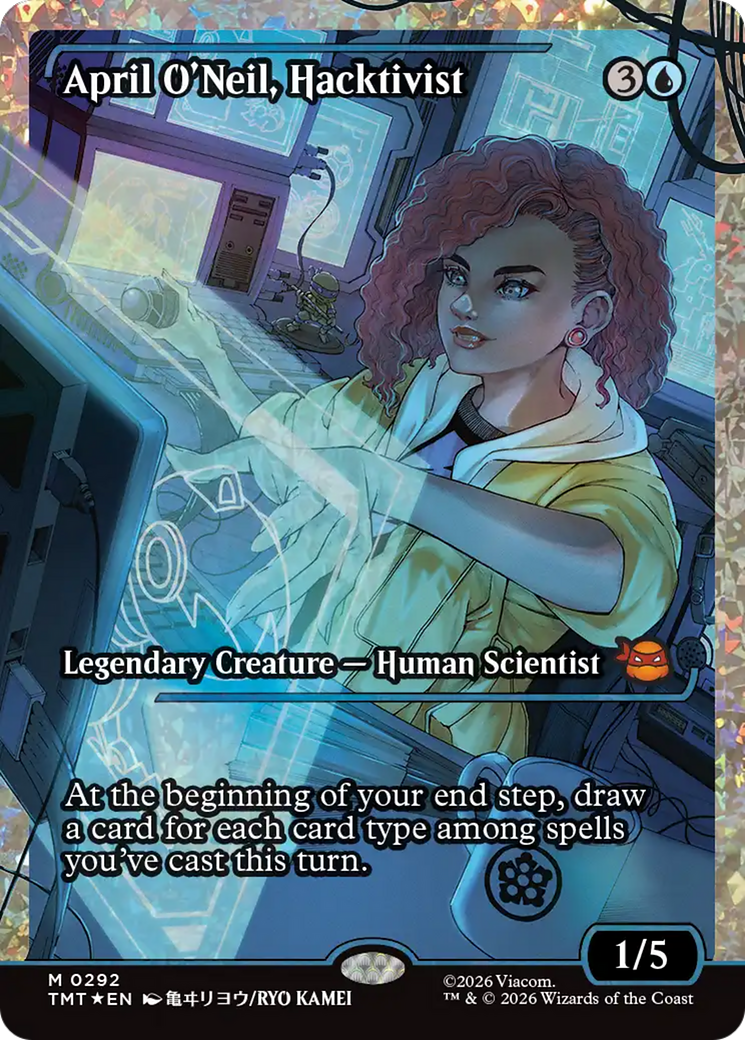 April O'Neil, Hacktivist (0292) (Showcase) (Fracture Foil) [Teenage Mutant Ninja Turtles] | Cards and Coasters CA
