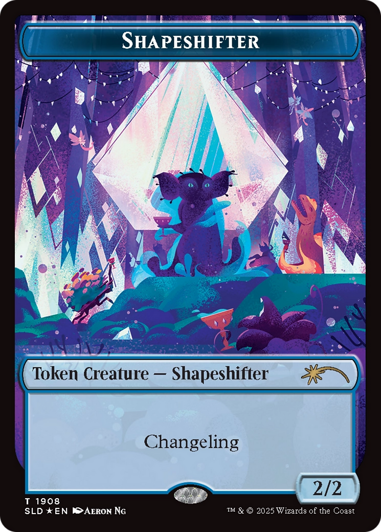 Shapeshifter Token (1908) (Double Rainbow Foil) [Secret Lair Drop Series] | Cards and Coasters CA