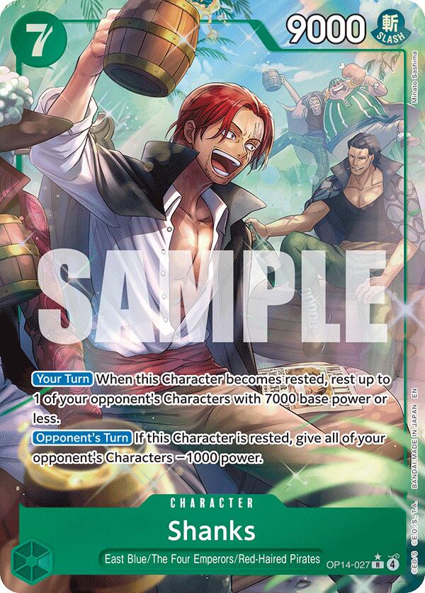 Shanks (Alternate Art) [The Azure Sea's Seven] | Cards and Coasters CA