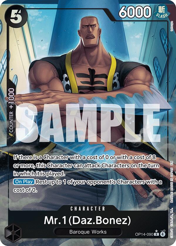 Mr.1 (Daz.Bonez) (Alternate Art) [The Azure Sea's Seven] | Cards and Coasters CA