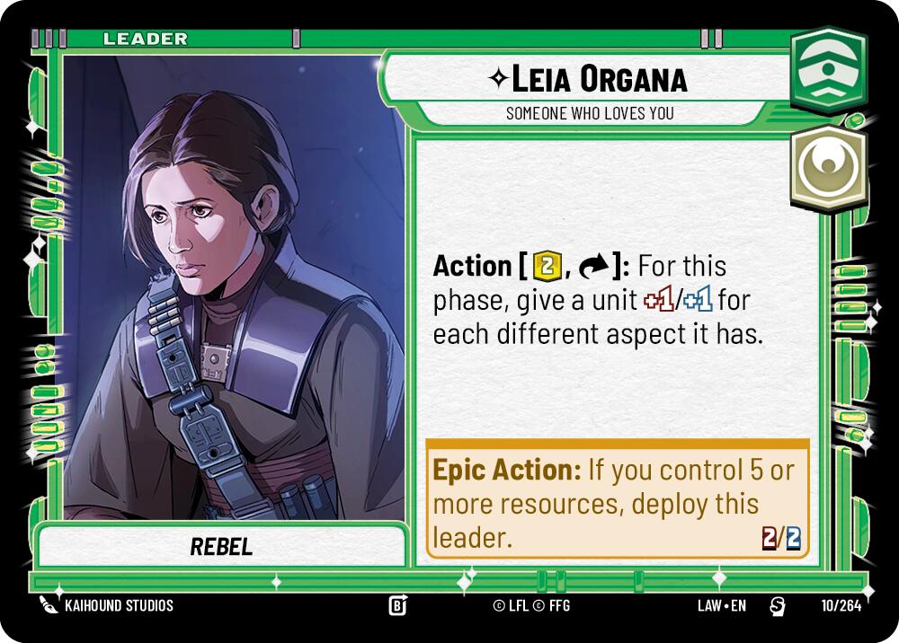 Leia Organa - Someone Who Loves You (10/264) (10/264) [A Lawless Time] | Cards and Coasters CA