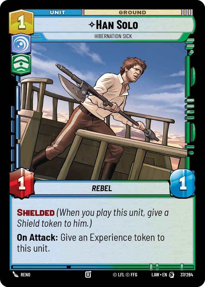 Han Solo - Hibernation Sick (37/264) (37/264) [A Lawless Time] | Cards and Coasters CA