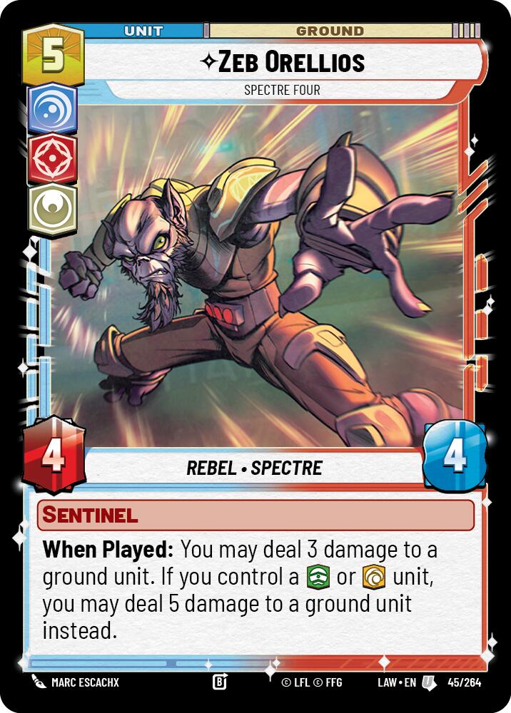 Zeb Orellios - Spectre Four (45/264) (45/264) [A Lawless Time] | Cards and Coasters CA