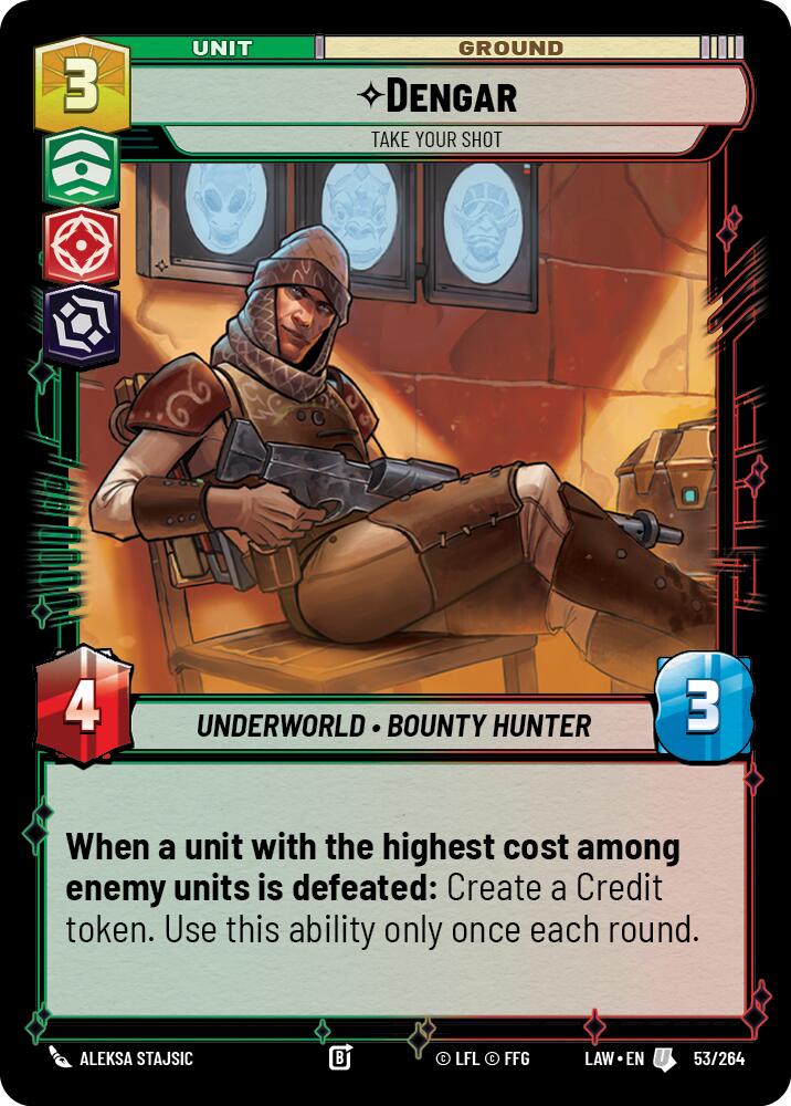Dengar - Take Your Shot (53/264) (53/264) [A Lawless Time] | Cards and Coasters CA
