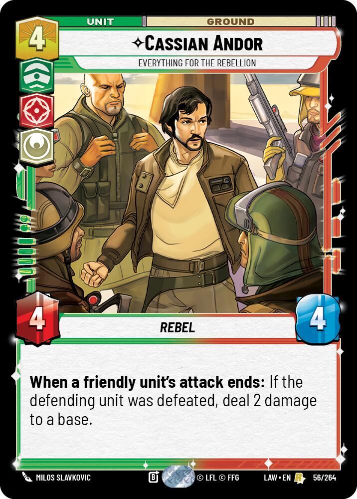 Cassian Andor - Everything for the Rebellion (56/264) (56/264) [A Lawless Time] | Cards and Coasters CA