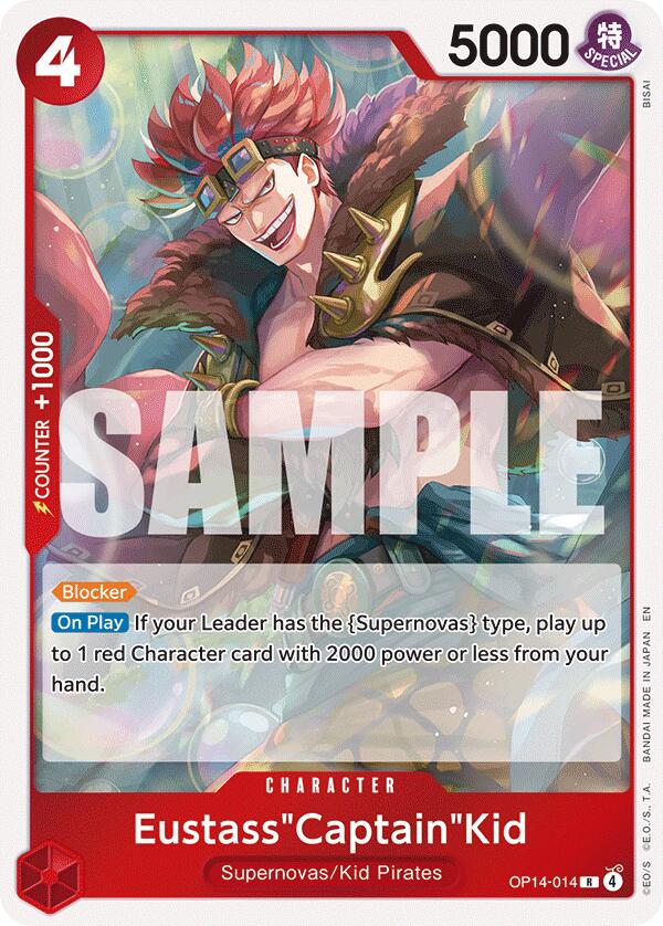 Eustass"Captain"Kid (OP14-014) [The Azure Sea's Seven] | Cards and Coasters CA