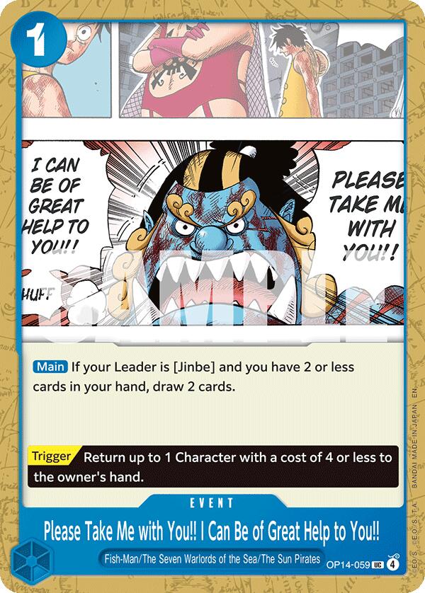 Please Take Me with You!! I Can Be of Great Help to You!! [The Azure Sea's Seven] | Cards and Coasters CA