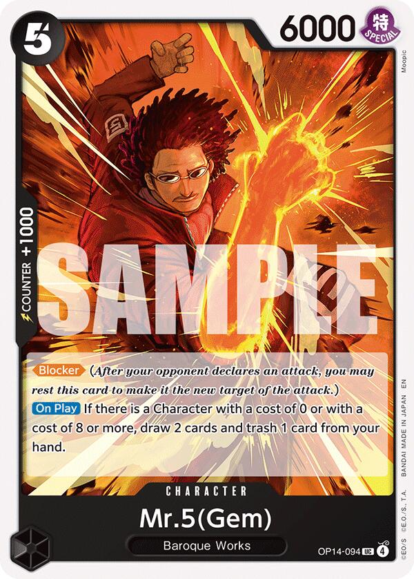 Mr.5(Gem) [The Azure Sea's Seven] | Cards and Coasters CA