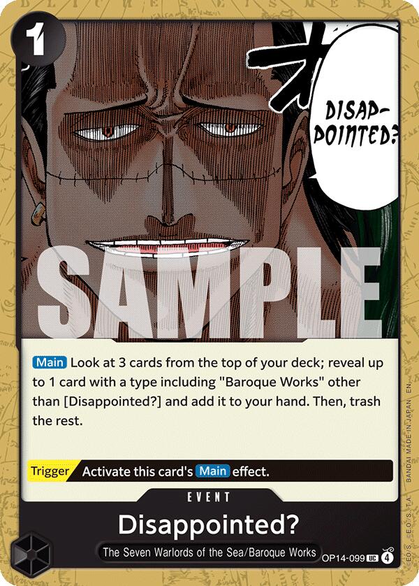 Disappointed? [The Azure Sea's Seven] | Cards and Coasters CA