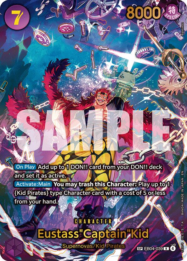 Eustass"Captain"Kid (EB04-039) (SP) [The Azure Sea's Seven] | Cards and Coasters CA
