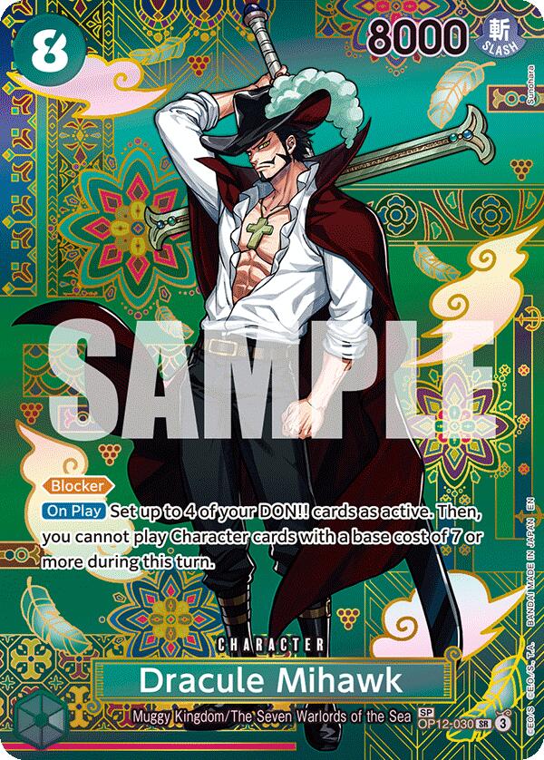 Dracule Mihawk (OP12-030) (SP) [The Azure Sea's Seven] | Cards and Coasters CA