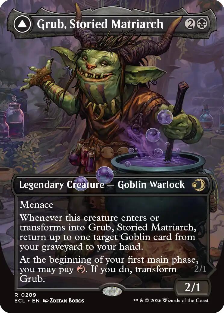 Grub, Storied Matriarch (Borderless) [Lorwyn Eclipsed] | Cards and Coasters CA