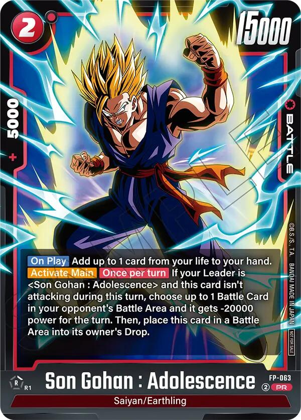 Son Gohan : Adolescence (Tournament Pack 09) [Fusion World Tournament Cards] | Cards and Coasters CA