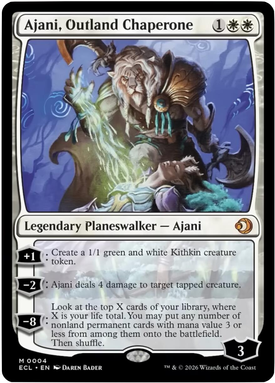 Ajani, Outland Chaperone [Lorwyn Eclipsed] | Cards and Coasters CA