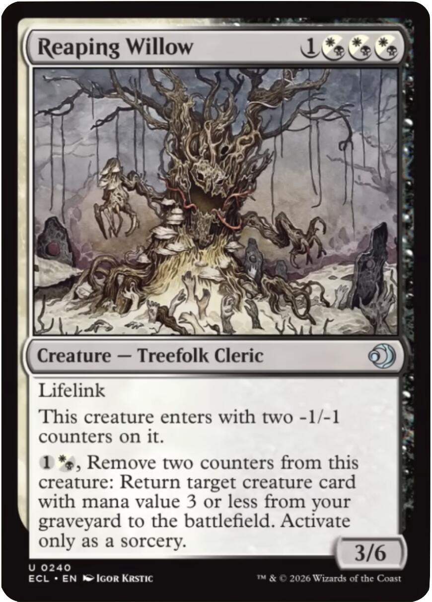 Reaping Willow [Lorwyn Eclipsed] | Cards and Coasters CA
