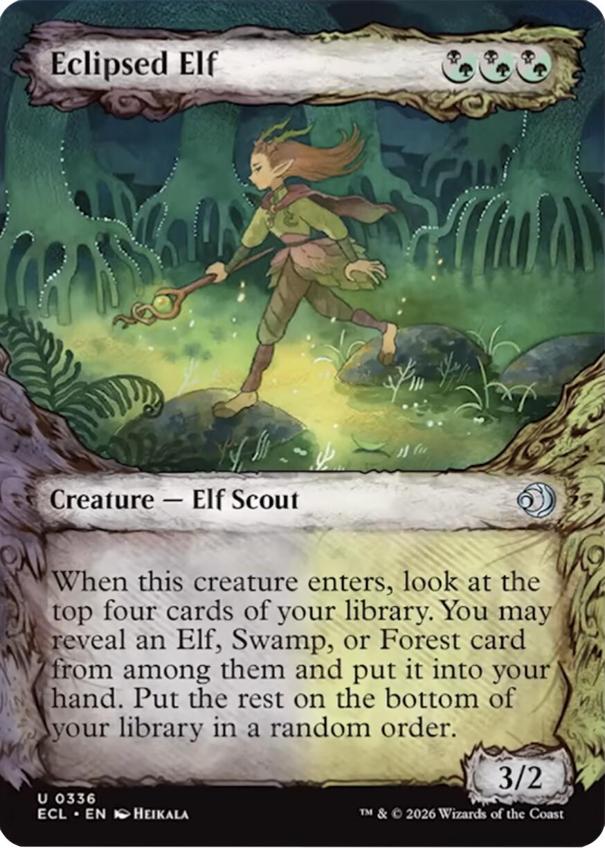 Eclipsed Elf (Showcase) [Lorwyn Eclipsed] | Cards and Coasters CA