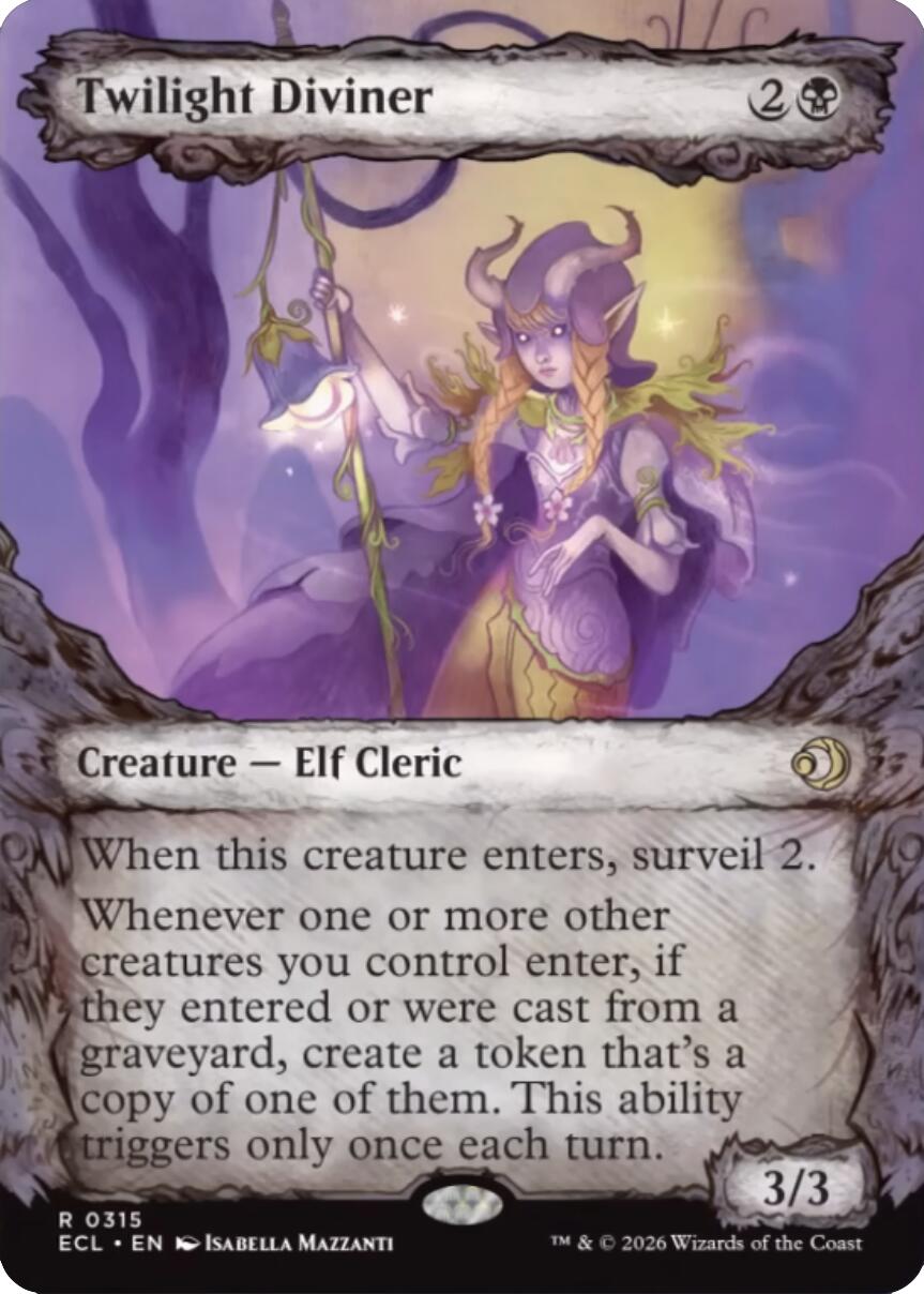 Twilight Diviner (Showcase) [Lorwyn Eclipsed] | Cards and Coasters CA