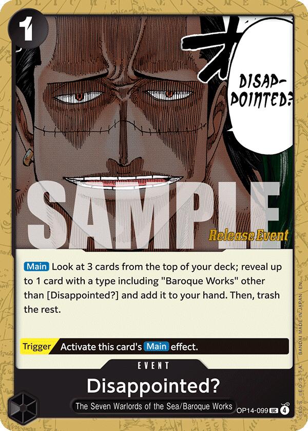 Disappointed? [The Azure Sea's Seven Release Event Cards] | Cards and Coasters CA