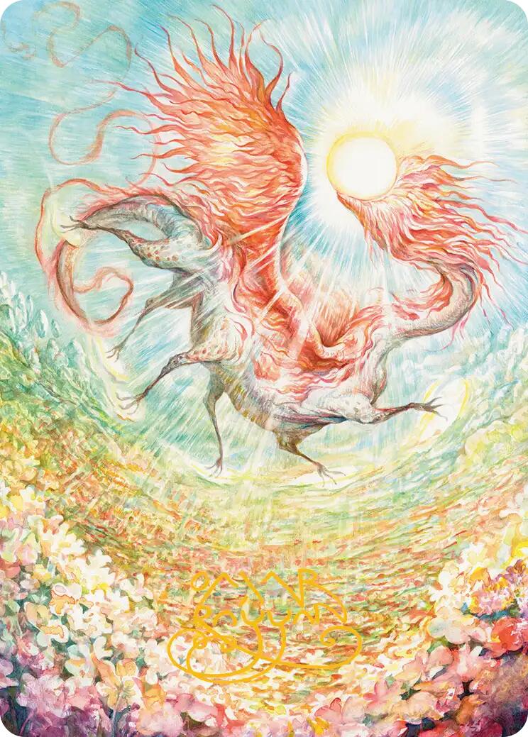 Eirdu, Carrier of Dawn Art Card (Gold-Stamped Signature) [Lorwyn Eclipsed Art Series] | Cards and Coasters CA