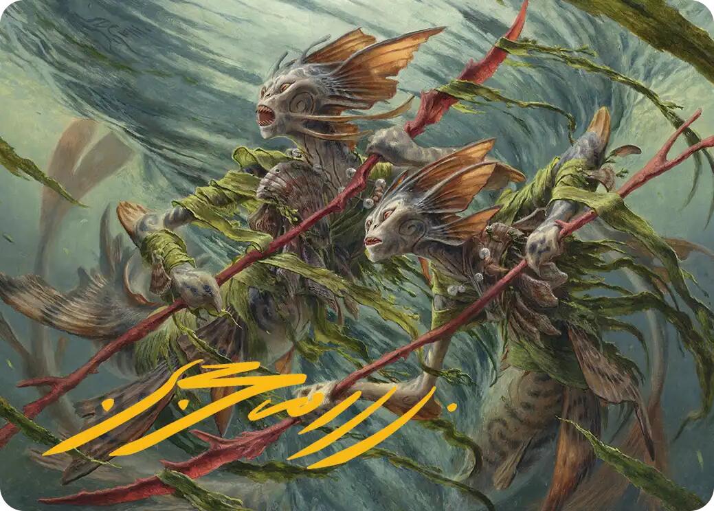 Champions of the Shoal Art Card (Gold-Stamped Signature) [Lorwyn Eclipsed Art Series] | Cards and Coasters CA