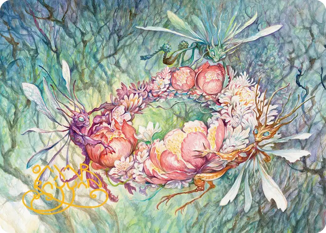 Grave Venerations Art Card (Gold-Stamped Signature) [Lorwyn Eclipsed Art Series] | Cards and Coasters CA