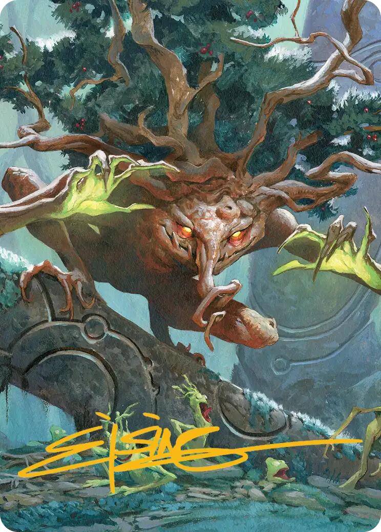 Ferrafor, Young Yew Art Card (Gold-Stamped Signature) [Lorwyn Eclipsed Art Series] | Cards and Coasters CA