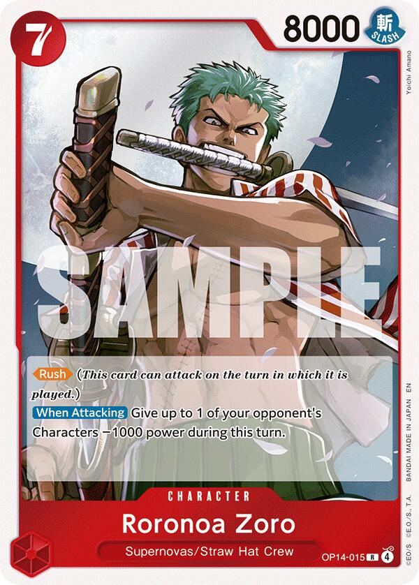 Roronoa Zoro (OP14-015) [The Azure Sea's Seven] | Cards and Coasters CA