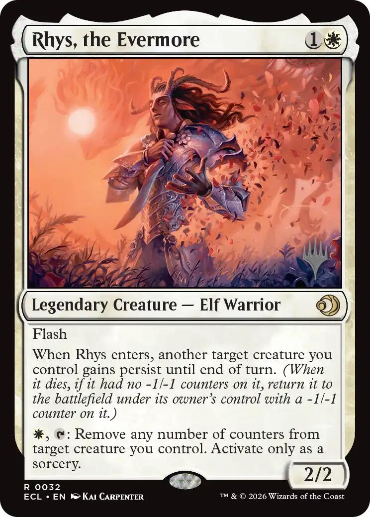 Rhys, the Evermore [Lorwyn Eclipsed Promos] | Cards and Coasters CA