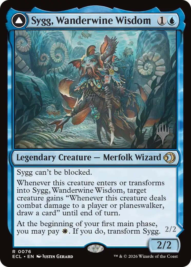 Sygg, Wanderwine Wisdom [Lorwyn Eclipsed Promos] | Cards and Coasters CA