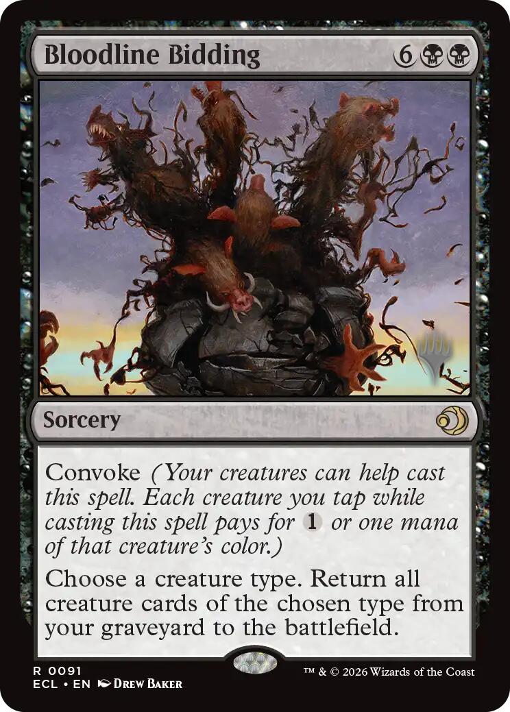 Bloodline Bidding [Lorwyn Eclipsed Promos] | Cards and Coasters CA