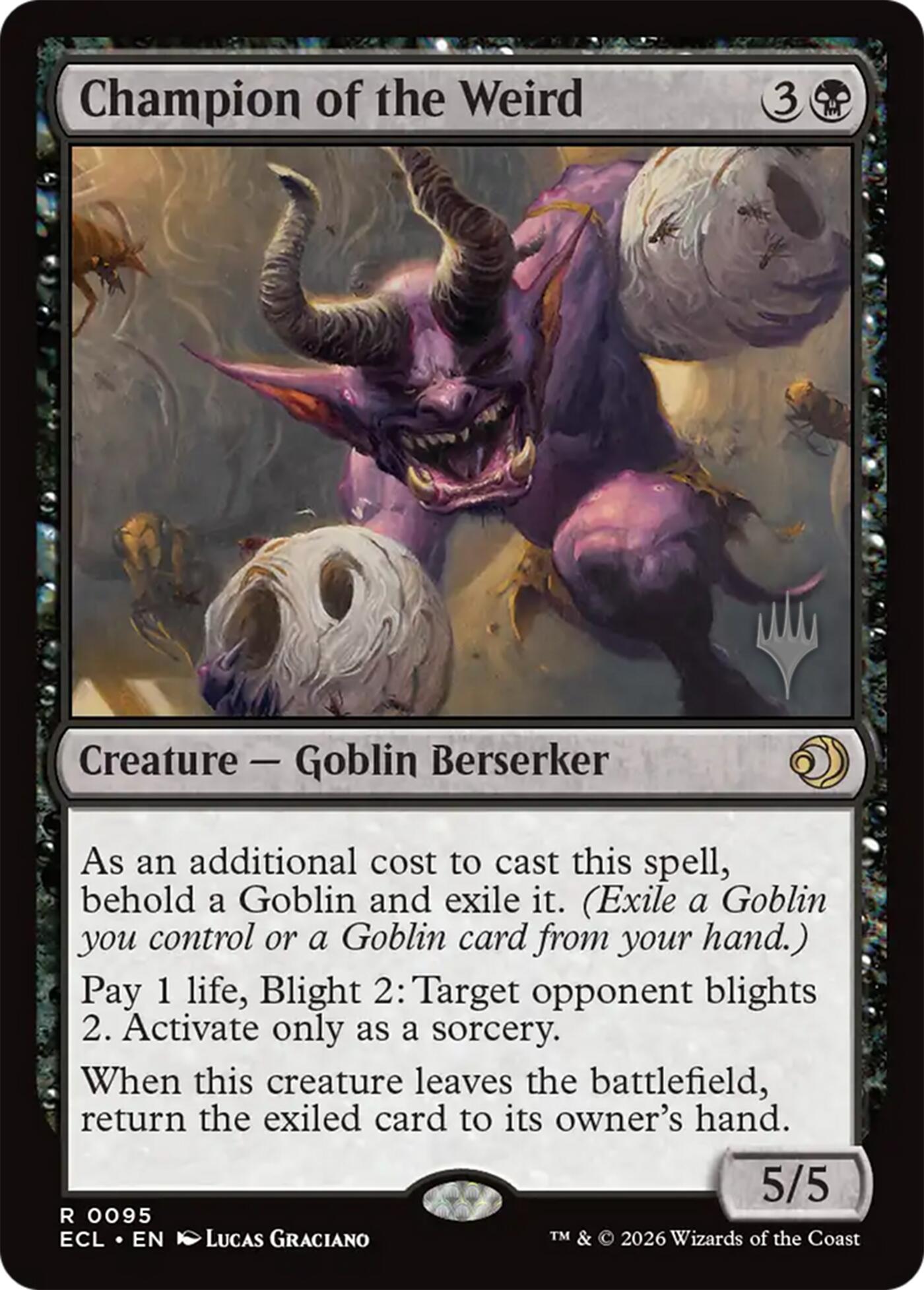 Champion of the Weird [Lorwyn Eclipsed Promos] | Cards and Coasters CA