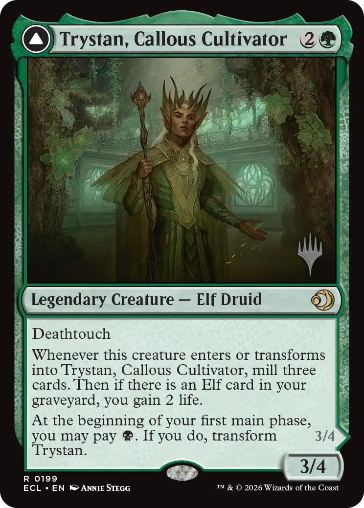 Trystan, Callous Cultivator [Lorwyn Eclipsed Promos] | Cards and Coasters CA
