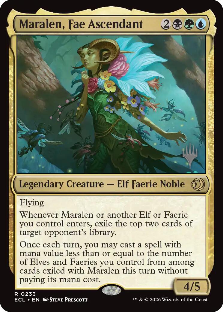 Maralen, Fae Ascendant [Lorwyn Eclipsed Promos] | Cards and Coasters CA