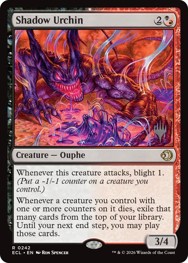 Shadow Urchin [Lorwyn Eclipsed Promos] | Cards and Coasters CA