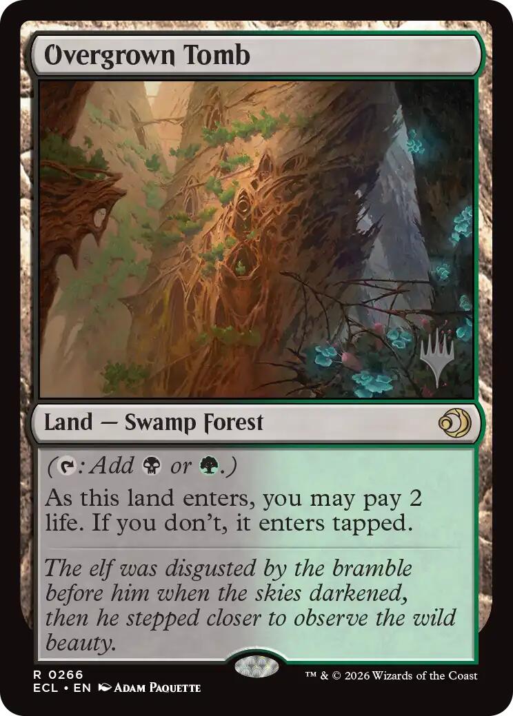 Overgrown Tomb [Lorwyn Eclipsed Promos] | Cards and Coasters CA
