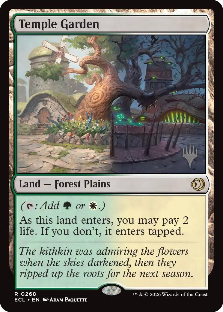 Temple Garden [Lorwyn Eclipsed Promos] | Cards and Coasters CA