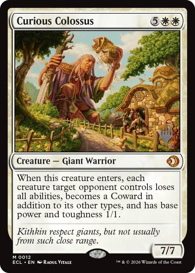 Curious Colossus [Lorwyn Eclipsed Promos] | Cards and Coasters CA
