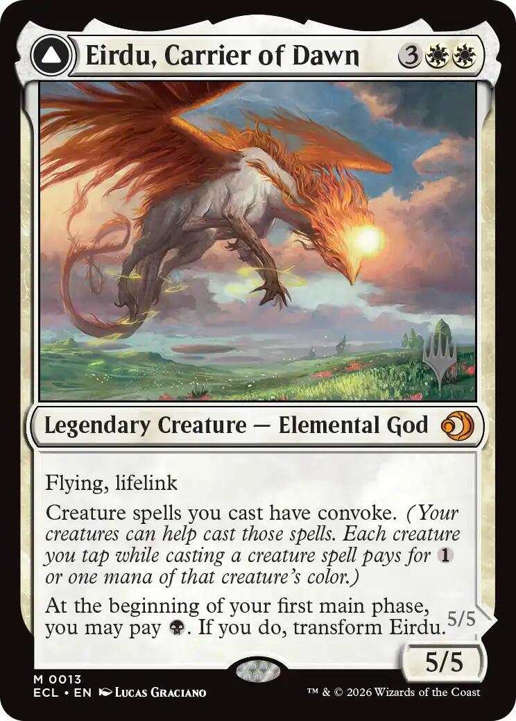 Eirdu, Carrier of Dawn [Lorwyn Eclipsed Promos] | Cards and Coasters CA