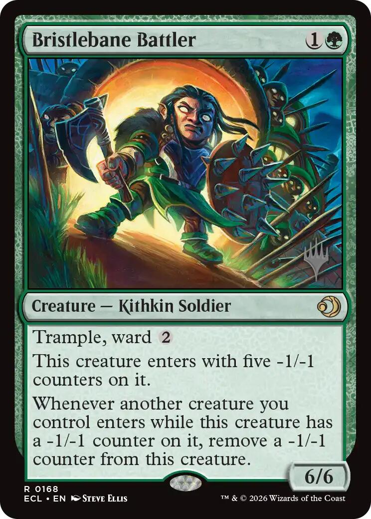 Bristlebane Battler [Lorwyn Eclipsed Promos] | Cards and Coasters CA