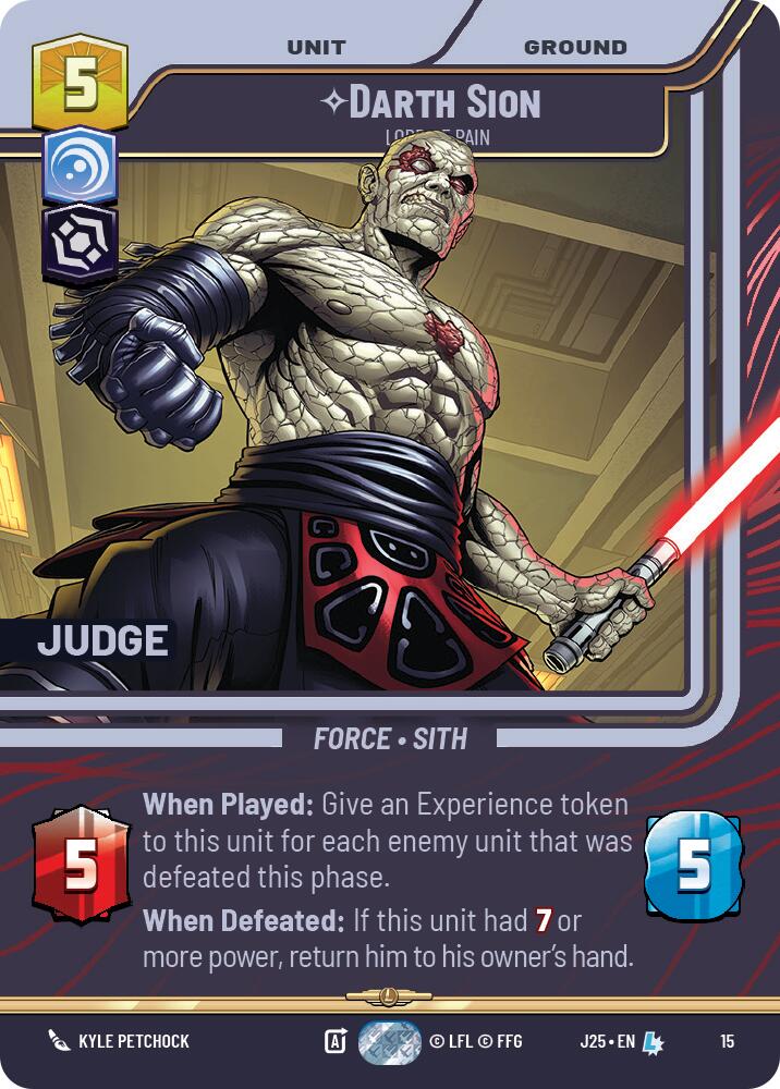 Darth Sion - Lord of Pain (15) (15) [Judge Promos] | Cards and Coasters CA