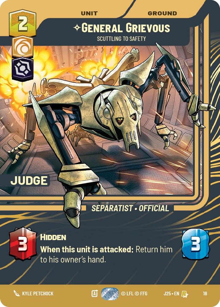 General Grievous - Scuttling to Safety (18) (18) [Judge Promos] | Cards and Coasters CA