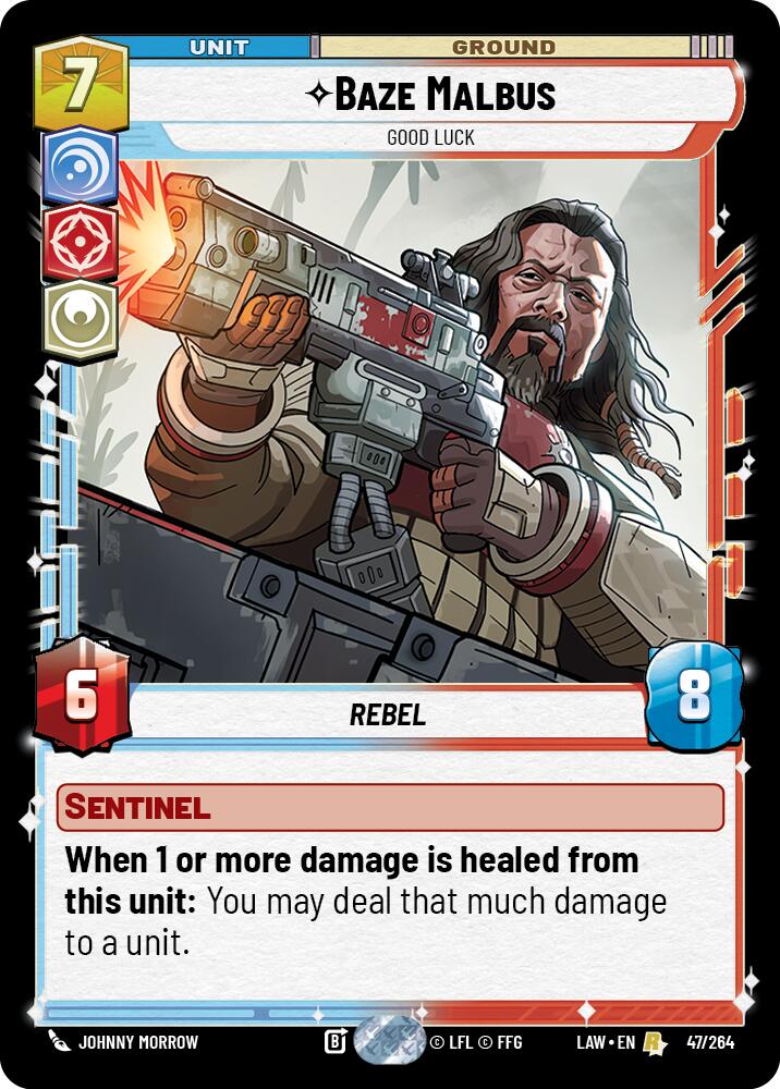Baze Malbus - Good Luck (47/264) (47/264) [A Lawless Time] | Cards and Coasters CA