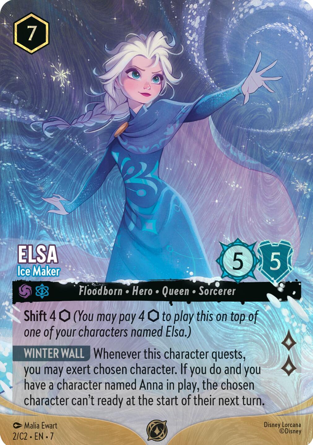 Elsa - Ice Maker (Foil) (2) [Promo Cards] | Cards and Coasters CA